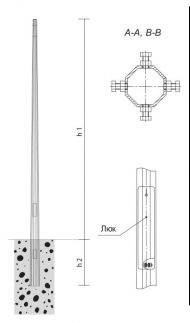 Опора граненая коническая ОГК-3,0-1,0 Опора граненая коническая ОГК-3,0-1,0