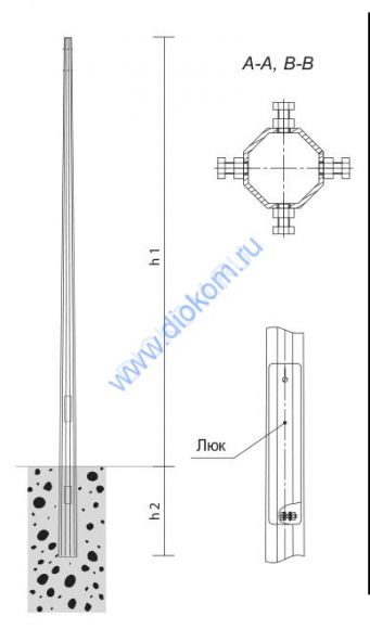  Опора граненая коническая ОГК-4,0-1,0 (Д02678ЕК)