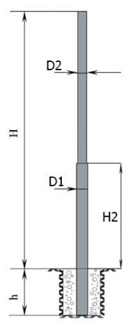 Опора торшерная ОТ(108/57)-1,5-0,8 Опора торшерная ОТ(108/57)-1,5-0,8
