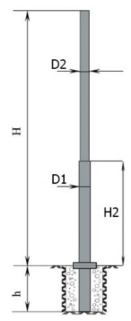 Опора торшерная фланцевая ОТ(108/57)ф-1,5 Опора торшерная фланцевая ОТ(108/57)ф-1,5